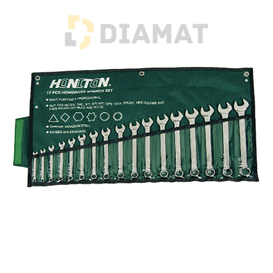 Sada kľúčov očkoplochých HONITON - 17 dielna