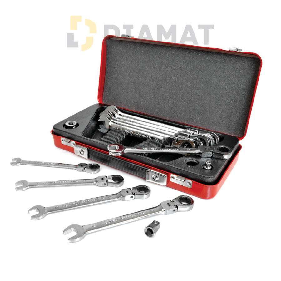 Sada kľúčov račňových s kĺbom KENNEDY - 10 ks