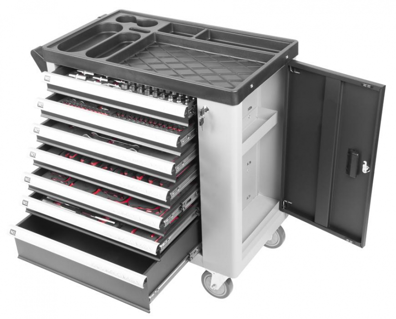 Sada náradia 249 dielna, skrinka, 7 zásuviek, B239