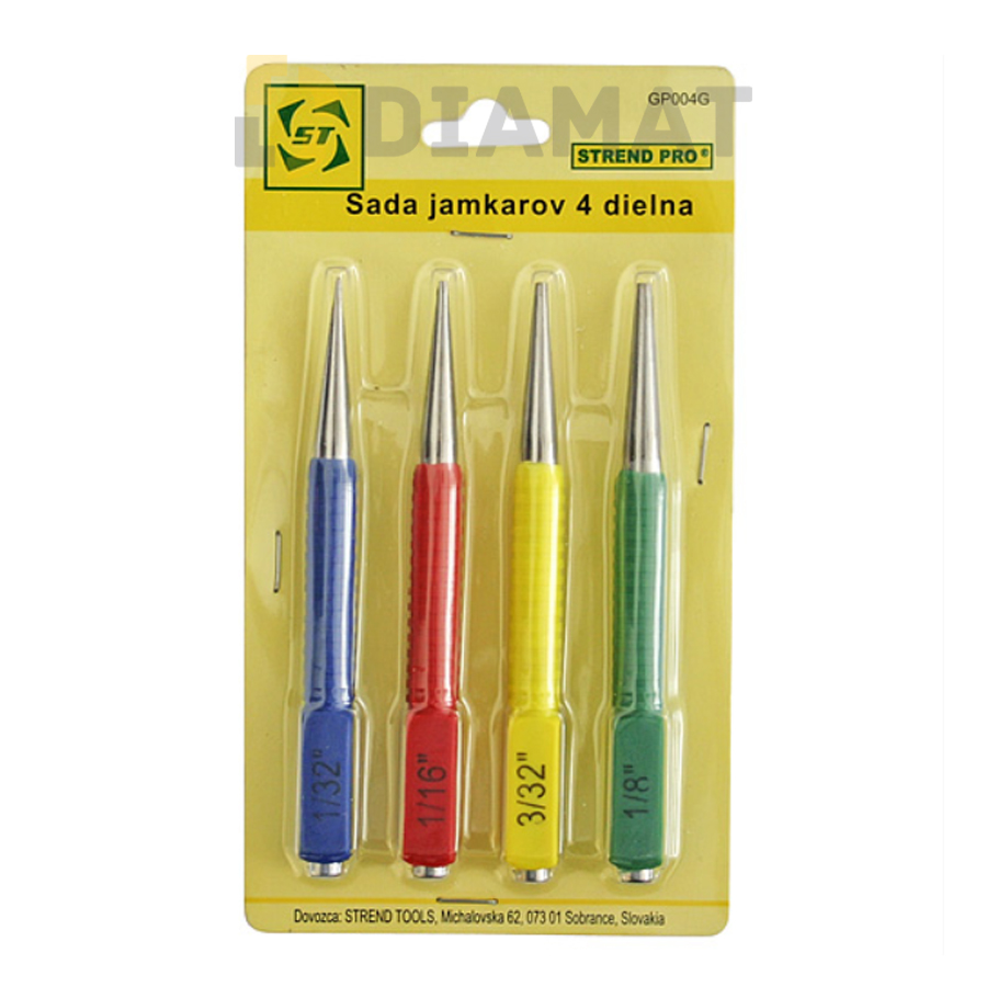 Sada sekáčov - jamkovač GP004G - 4 dielna