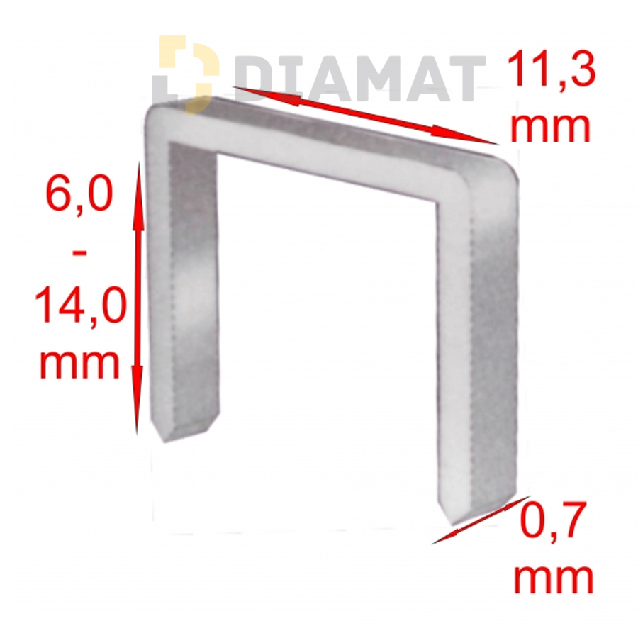 Sponky hrubé - 0,7 x 11,3 mm
