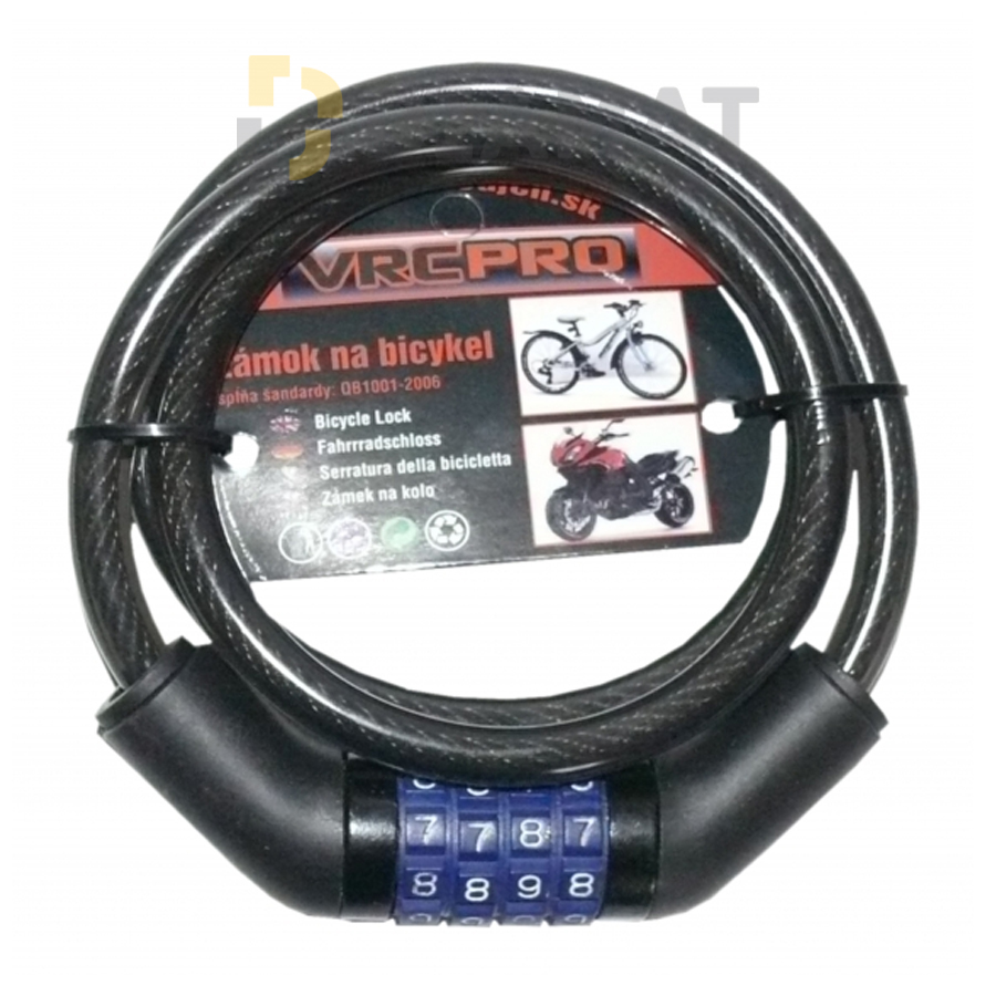 Zámok káblový, špirálový, kódovací - VRCPRO