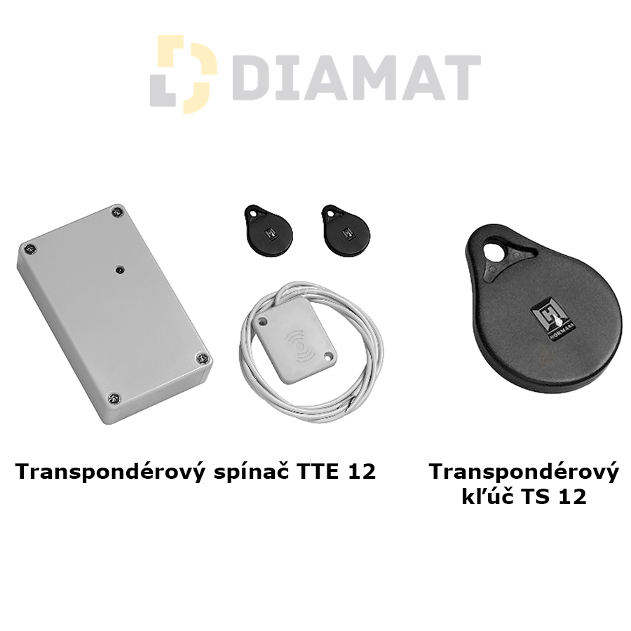 Transpondérový spínač a kľúč - TTE 12 a TS 12