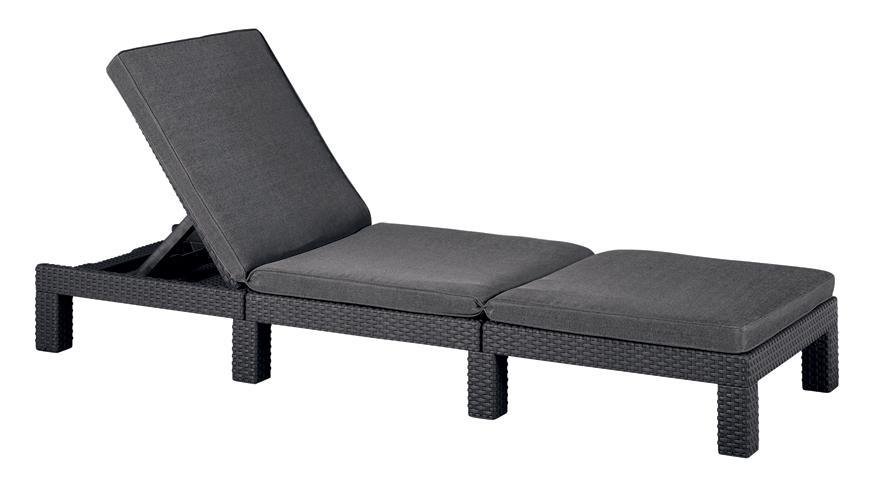 Ležadlo Allibert DAYTONA, graphite/coolgrey, lehátko