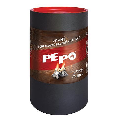 Podpaľovač PE-PO® pevný, 60 ks, kocky, rozpaľovač na gril, kachle, krby, pece
