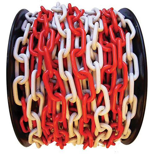 Reťaz SLC 6 mm, L-, plastová, červeno-biela, výstražná