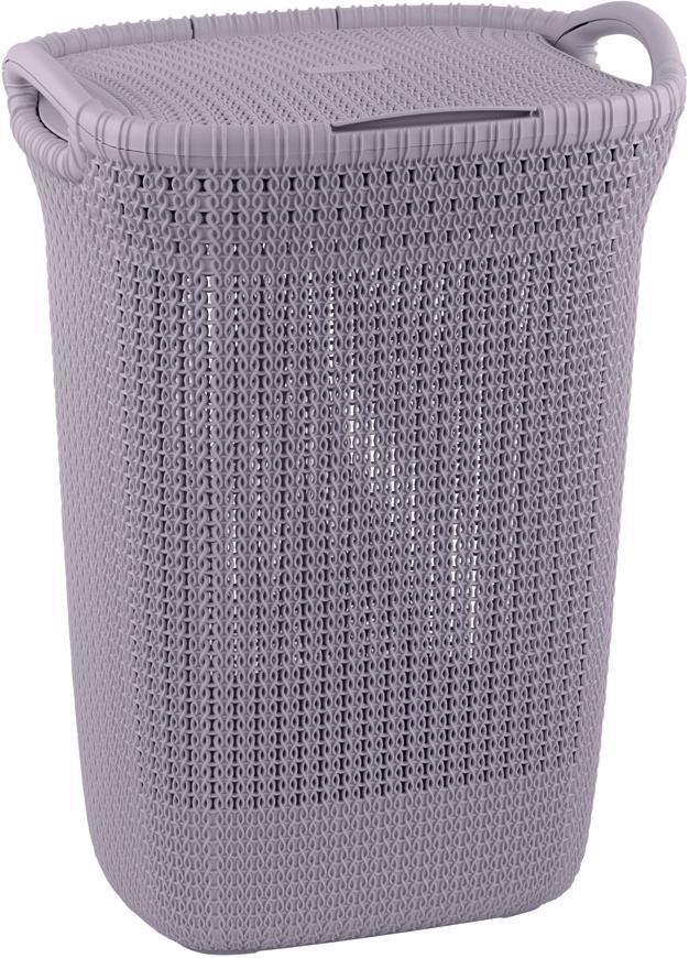 Kôš Curver® KNIT 3676 57L, svetlofialový, 45x34x61 cm, na bielizeň, prádlo