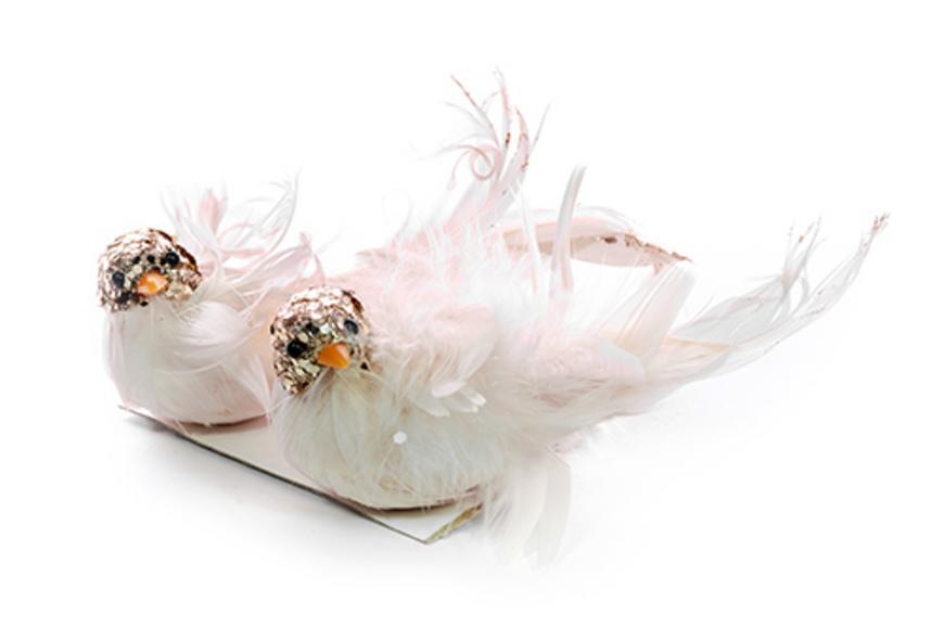 Vtáčatká so štipcom MagicHome, ružové, pár, 14x6x5 cm