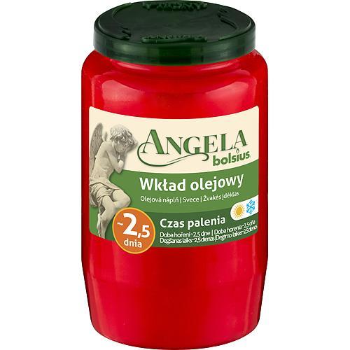 Napln Bolsius Angela NR03 červená, 55 h, 150 g, priemer 5,5cm, do kahanca, olej