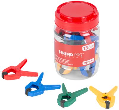 Svorka Strend Pro Premium DT825 pružinová, mix farieb, v dóze 15 ks, 1