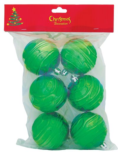 Gule MagicHome Vianoce, 6 ks, zelené, 6,5 cm