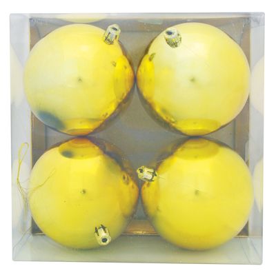 Gule MagicHome Vianoce, 4 ks, zlaté, 11 cm