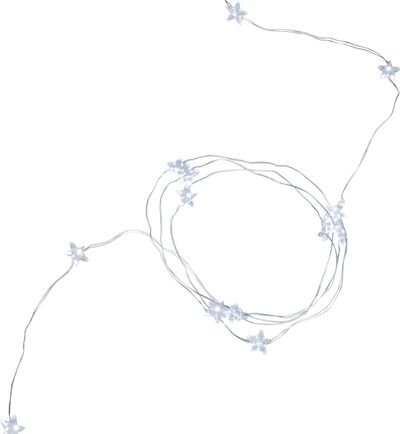 Reťaz MagicHome Vianoce Twisted Stars 180S, 180x micro star LED studená biela, jednoduché svietenie,
