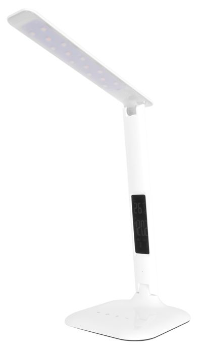 Lampa LED, stolná, stmievateľná, biela, s displejom, voľba teploty svetla, 6 W
