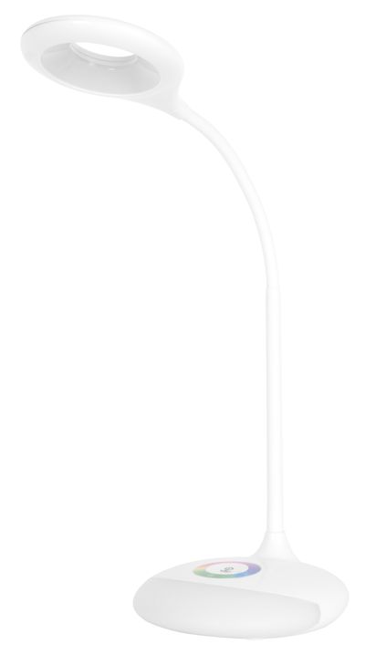 Lampa LED, stolná, stmievateľná, biela, RGB podsvietenie, USB, 5 W