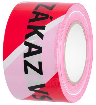 Páska Strend Pro, 75 mm/250 m, výstražná, červená/biela