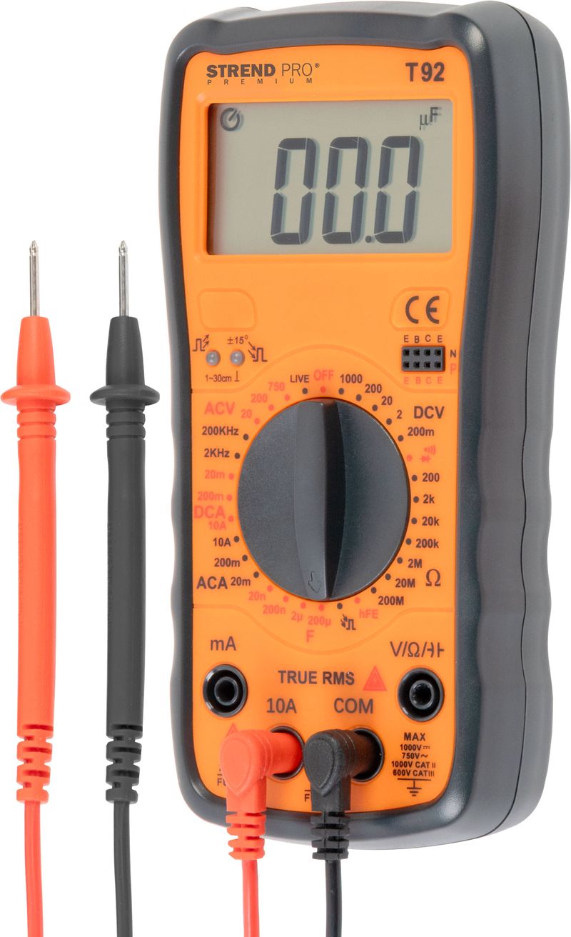 Multimeter Strend Pro Premium, digitálny, 1000A, 10A, 9V bateria