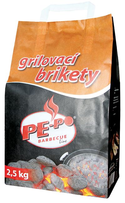 Brikety PE-PO®, 2.5 kg, drevené, na grilovanie