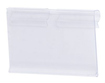 Cenovka na vešiak Racks H41 45x80mm, štandardný PVC háčik na cenovky