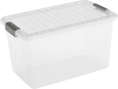 Box KIS W Box M, 30L, priesvitný, 30x49x29 cm, s vekom