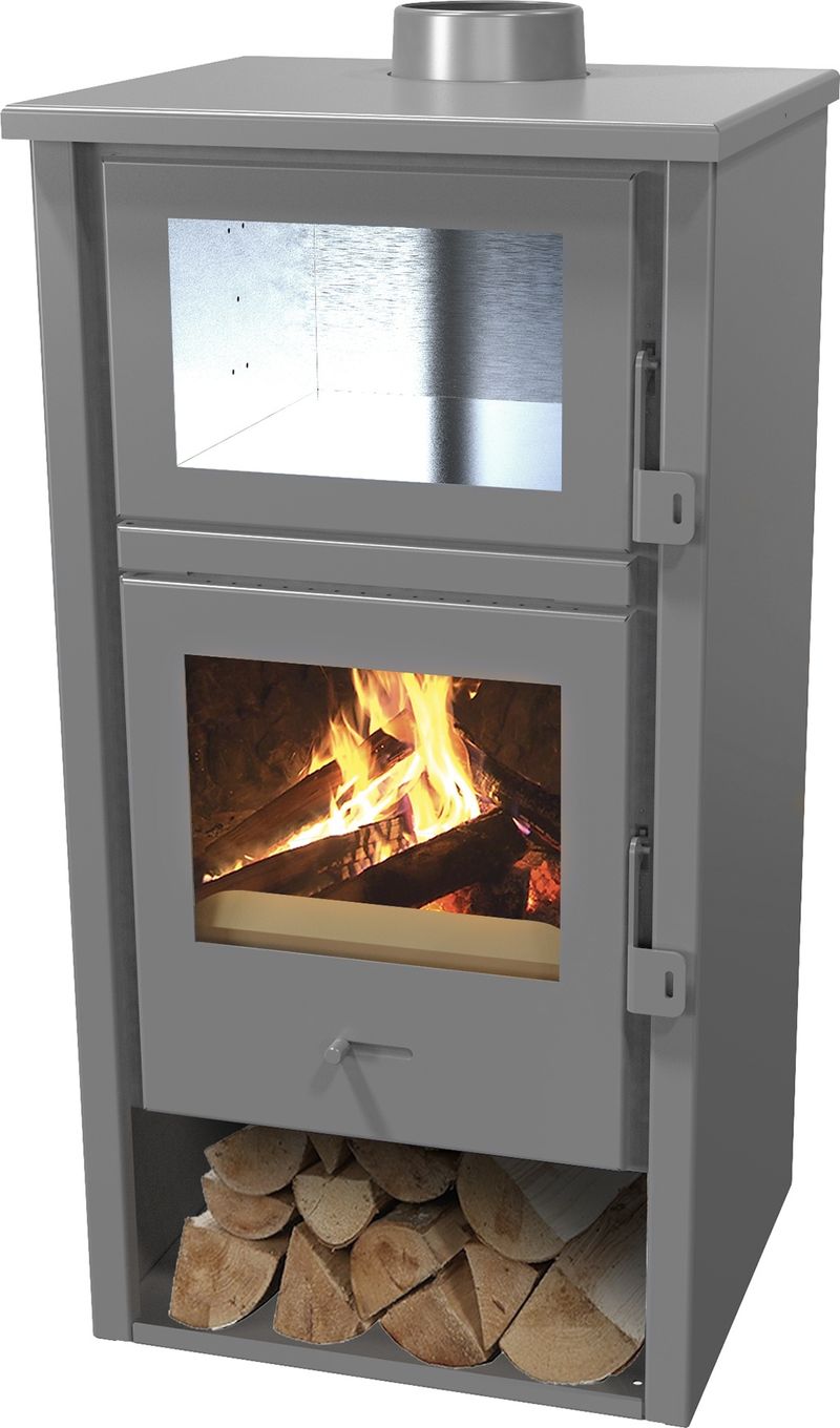 Kachle Horno, šedé, 9,7kW