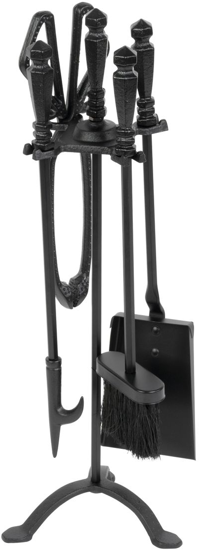 Sada kutáč Homefire FT24B, ku krbu, 4 dielna, čierna, 60 cm, krbové náradie