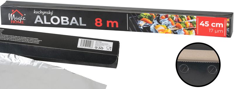 Alobal MagicHome 45 cm, L-8 m, 17 µm, hliníkový, grilovací, EXTRA STRONG