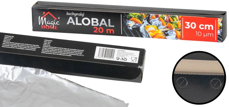 Alobal MagicHome 30 cm, L-20 m, 10 µm, hliníkový