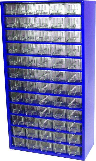 Skrinka 60 M, kovová, 155 x 306 x 551 mm, modrá