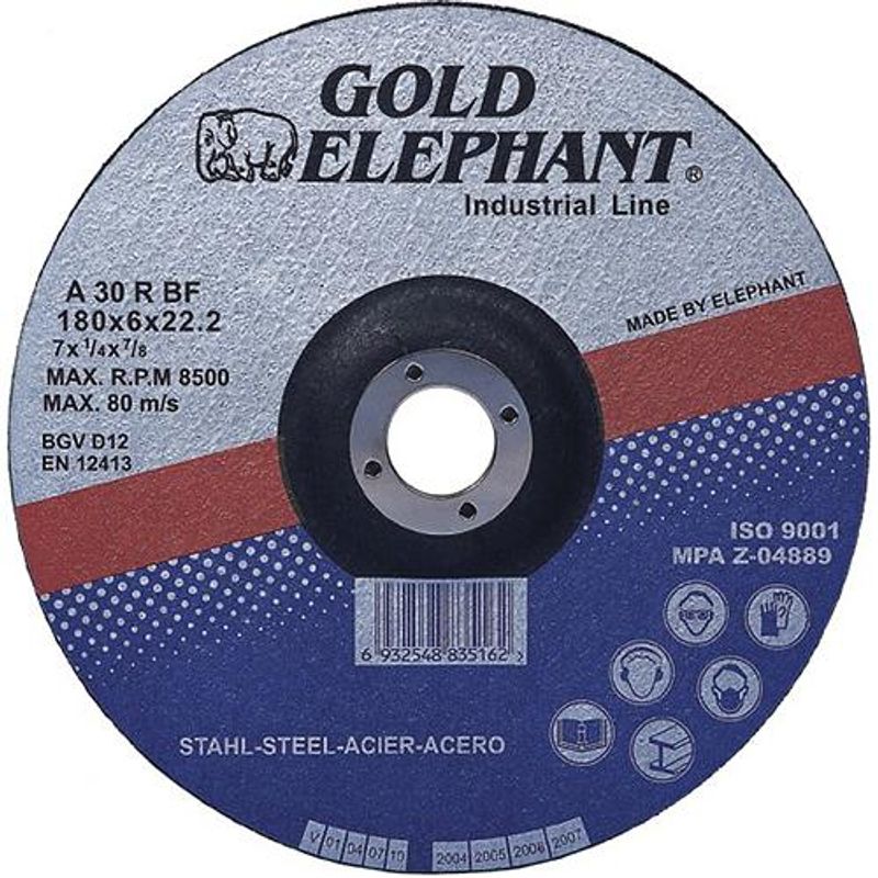 Kotúč Gold Elephant Blue 41A 115x1,0x22,2 mm, rezný na kov A30TBF