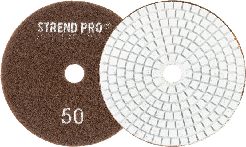Kotúč Strend Pro Premium P50, 100 mm, leštiaci, diamantový, suchý zips, za mokra leštenie brúsenie