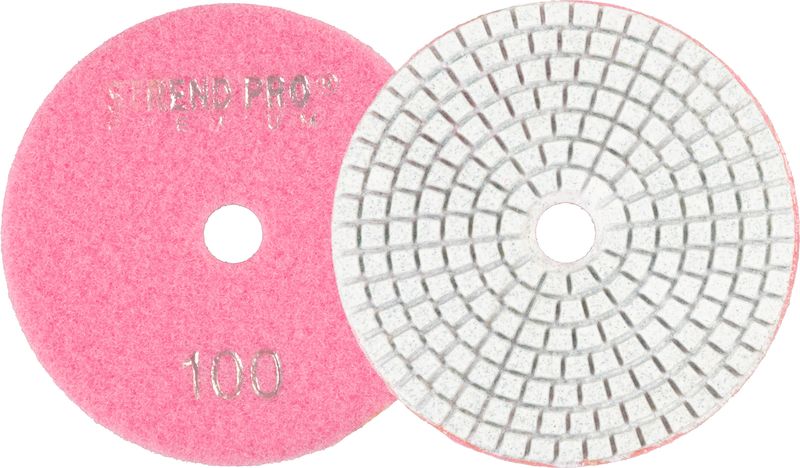Kotúč Strend Pro Premium P100, 100 mm, leštiaci, diamantový, suchý zips, za mokra leštenie brúsenie
