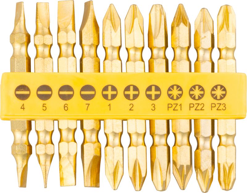 Sada bitov Strend Pro YF40020, 10 dielna, L-65 mm, CrV, GoldenFish