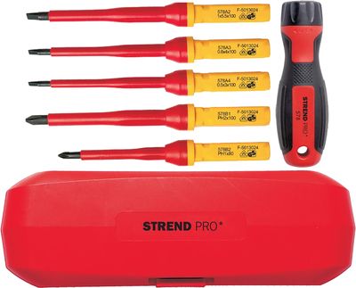 Sada skrutkovačov Strend Pro, VDE 8 dielna, ploché + Phillips, elektrikárske