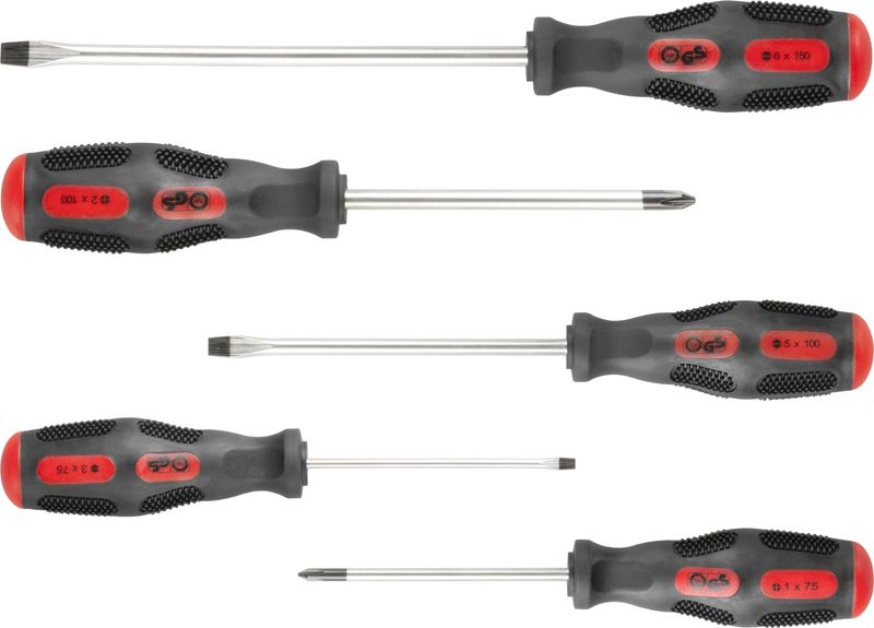 Sada skrutkovačov Strend Pro SD9962, 5 dielna, ploché + Pozidriv