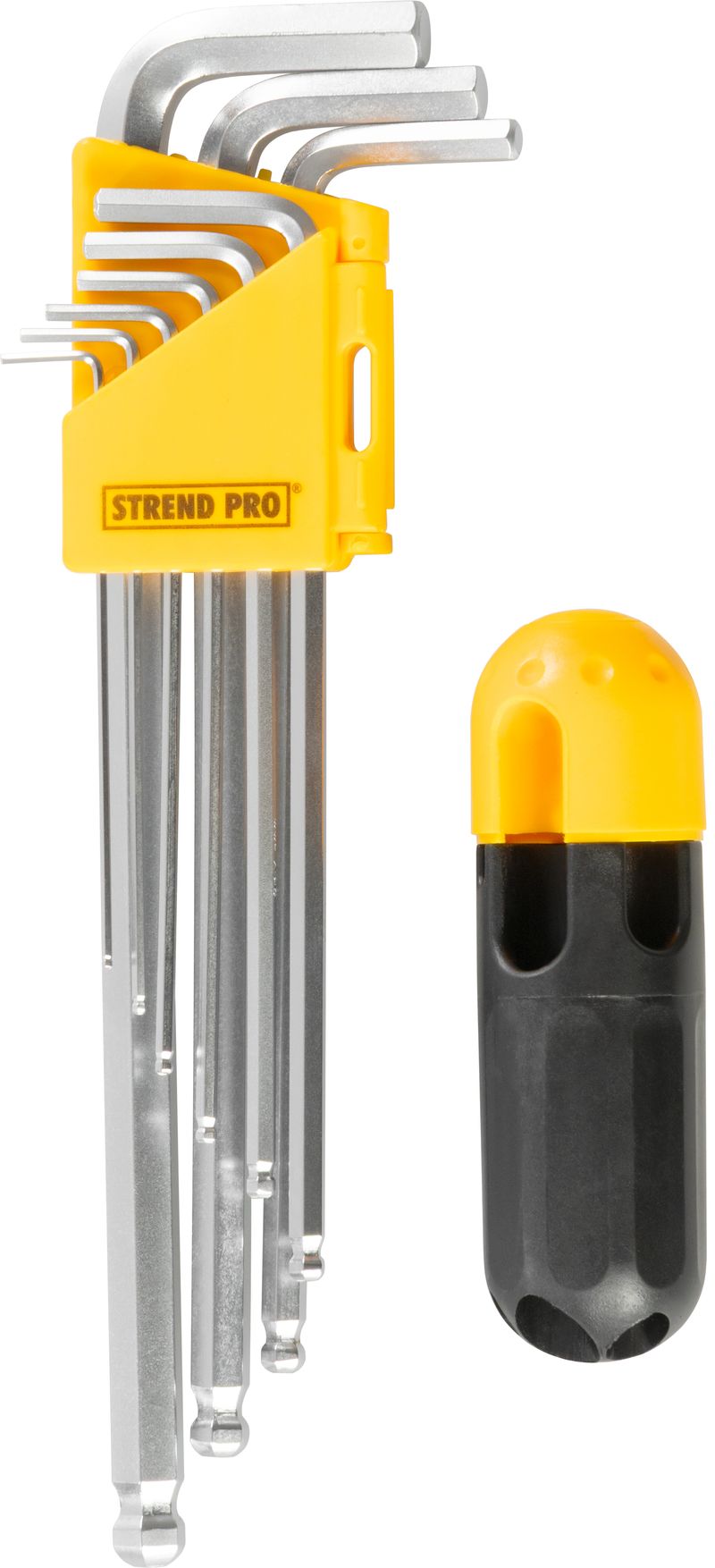 Sada kľúčov Strend Pro HK7007, 9 dielna, Hex, Cr-V, zástrčná, Imbus s guličkou