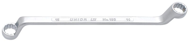 Kluc UNIOR 180/1 25x28, očkový, vyhnutý 75 st. Cr-V