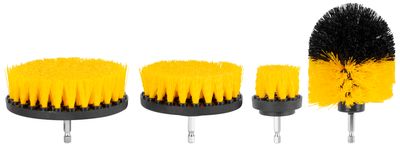 Kefy Strend Pro, kefa čistiaca, na vŕtačku, 4-dielna sada čistiacich kief