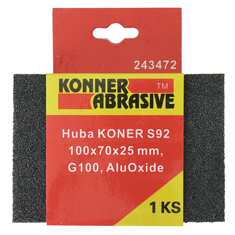 Huba KONNER S92, brúsna špongia, 100x70x25 mm, AluOxide