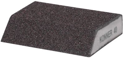Huba KONNER G40, brúsna špongia, 125x90x65x25 mm, skosená