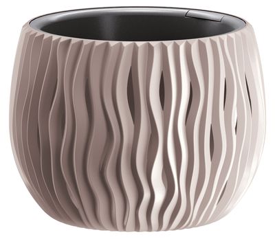 Kvetináč s vložkou SANDY Bowl 240, 238x161 mm, mocca