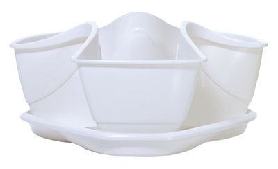 Kvetináč COUBI DKN3001, biely, jednoduchý, na bylinky