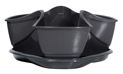 Kvetináč COUBI DKN3001, grafit, jednoduchý, na bylinky