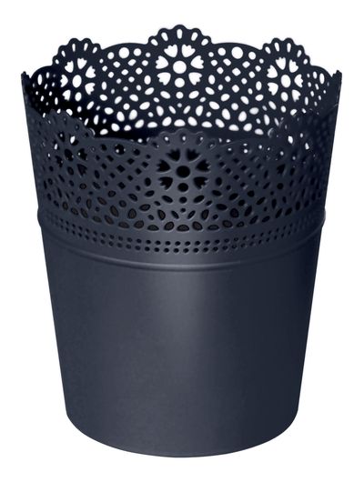 Kvetináč LACE 180 mm, čierny