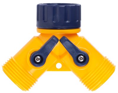 Rozbočovač DY8002, spojka 2-way, záhradný, na hadicu, s ventilmi