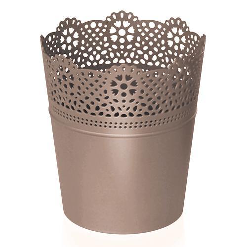 Kvetináč LACE 140 mm, mocca