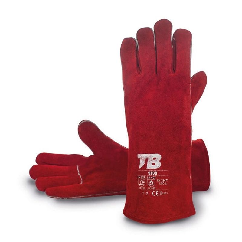 Rukavice TB 910B, červená, 9