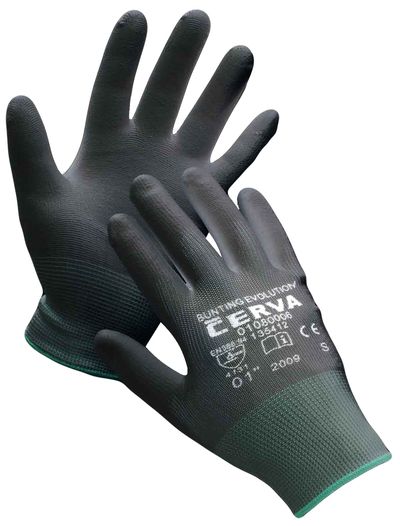Rukavice BUNTING Evolution Black 08/M záhradné, s blistrom