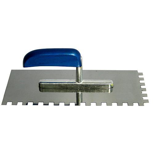 Hladítko InoX 280x130 mm, e10, modrá rúčka, nerez