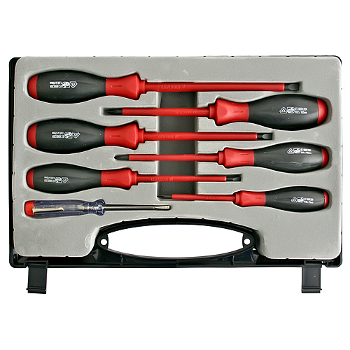 Sada skrutkovačov Strend Pro SD9955, VDE 6 dielna, ploché + Phillips + skúšačka, elektrikárska, 1000